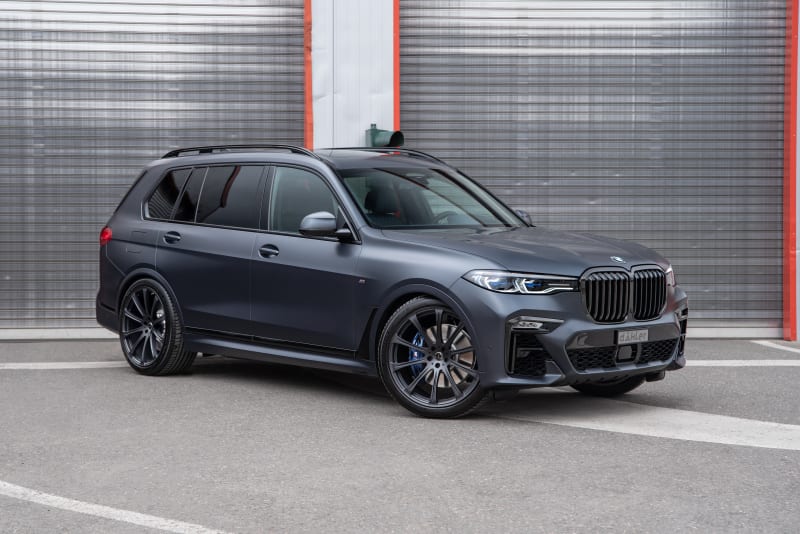 BMW X7 M50i dAHLer exhaust flap tuning carbon spoiler forged wheels