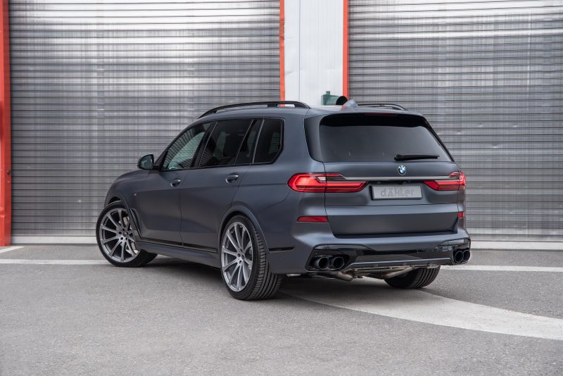 BMW X7 M50i dAHLer exhaust flap tuning carbon spoiler forged wheels