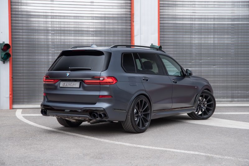 BMW X7 M50i dAHLer exhaust flap tuning carbon spoiler forged wheels