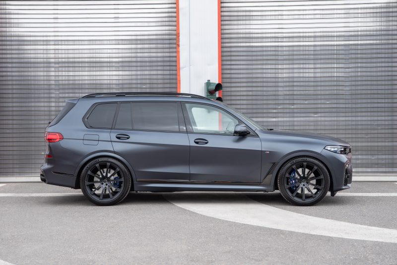 BMW X7 M50i dAHLer exhaust flap tuning carbon spoiler forged wheels