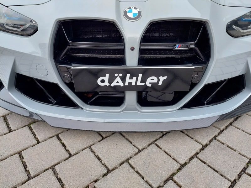 dÄHLer 5 piece Carbon Fiber Front Splitter for BMW G80 G81 M3 G82 G83 M4 ABS Aero Vent Trim (Pair) high-gloss black front grille