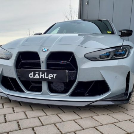 dÄHLer 5 piece Carbon Fiber Front Splitter for BMW G80 G81 M3 G82 G83 M4 AABS Aero Vent Trim (Pair) high-gloss black front grille