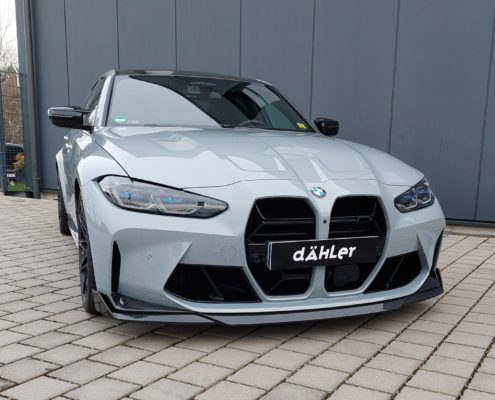 dÄHLer 5-piece Carbon Front Splitter for BMW G8x G80 G81 M3 G82 G83 M4 ABS Aero Vent Trim (Pair) high-gloss black carbon front splitter lip front grille