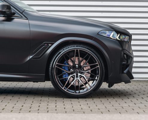BMW X6M F96 LCI, 2024, dÄHLer tuning, exhaust system, forged wheels, lowering springs, engine tune, carbon front lip, splitter, valve controller, dahler attc, pedal bmw, carbon front lip, splitter, spoiler